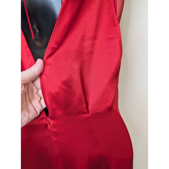 REISS Lucine Draped Cocktail Dress Red Valentine's Size S? See Measurements - Picture 8 of 16